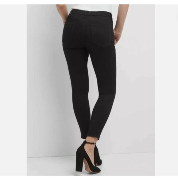 GAP Mid Rise True Skinny Ankle Jeans Black Rinse Size 26/2 RT$80 NWT Biker Moto - Picture 5 of 15